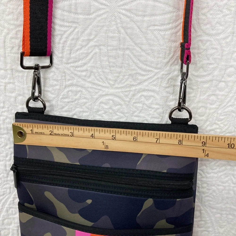 Stylish Camouflage Neoprene Crossbody Bag